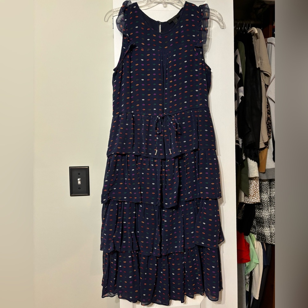 J. Crew lips print dress size 6